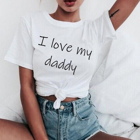 New Yes Daddy T Shirt Women Satan Is My Sugar Daddy Aesthetic Kawaii Harajuku T-shirt Ullzang 90s Tshirt Fashion Top Tees Female