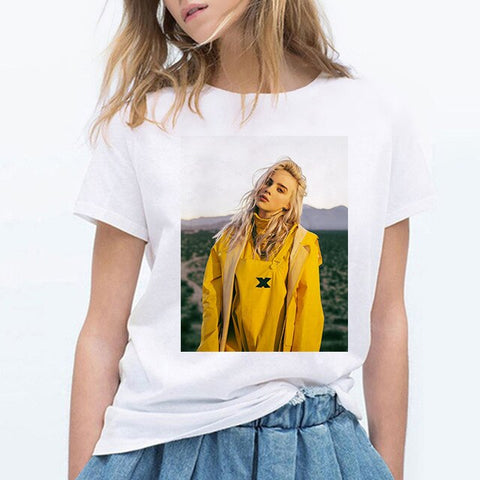 Billie Eilish T Shirt Hip Hop Music Funny T Shirt Women Tshirt Female Tee Shirt Femme Tops Women Clothes 2019 Streewear
