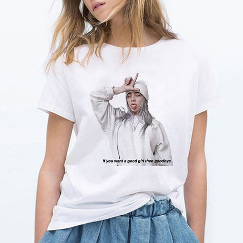 Billie Eilish T Shirt Hip Hop Music Funny T Shirt Women Tshirt Female Tee Shirt Femme Tops Women Clothes 2019 Streewear