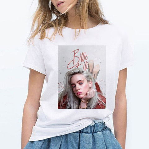 Billie Eilish T Shirt Hip Hop Music Funny T Shirt Women Tshirt Female Tee Shirt Femme Tops Women Clothes 2019 Streewear