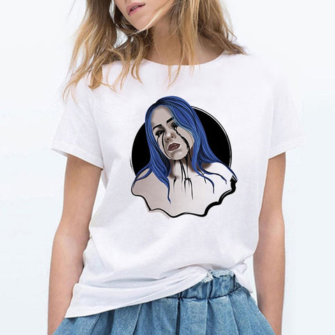 Billie Eilish T Shirt Hip Hop Music Funny T Shirt Women Tshirt Female Tee Shirt Femme Tops Women Clothes 2019 Streewear