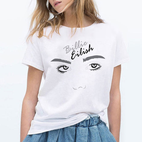 Billie Eilish T Shirt Hip Hop Music Funny T Shirt Women Tshirt Female Tee Shirt Femme Tops Women Clothes 2019 Streewear