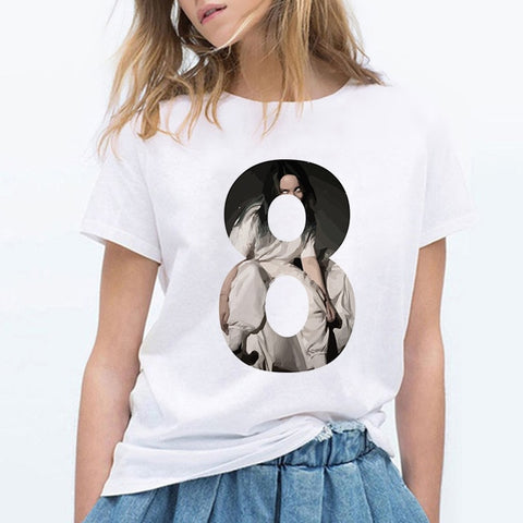Billie Eilish T Shirt Hip Hop Music Funny T Shirt Women Tshirt Female Tee Shirt Femme Tops Women Clothes 2019 Streewear