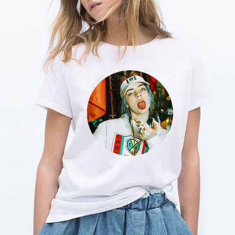 Billie Eilish T Shirt Hip Hop Music Funny T Shirt Women Tshirt Female Tee Shirt Femme Tops Women Clothes 2019 Streewear