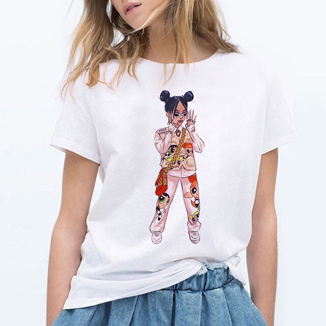 Billie Eilish T Shirt Hip Hop Music Funny T Shirt Women Tshirt Female Tee Shirt Femme Tops Women Clothes 2019 Streewear