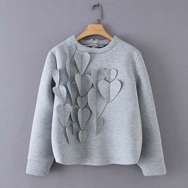 TWOTWINSTYLE Patchwork Applique Women's Sweatshirt O Neck Long Sleeve Oversized Pullovers Female Autumn Winter Fashion New 2019