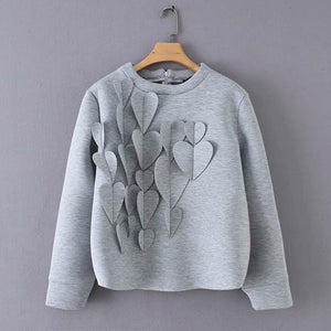 TWOTWINSTYLE Patchwork Applique Women's Sweatshirt O Neck Long Sleeve Oversized Pullovers Female Autumn Winter Fashion New 2019