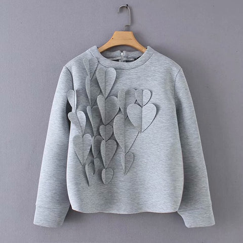 TWOTWINSTYLE Patchwork Applique Women's Sweatshirt O Neck Long Sleeve Oversized Pullovers Female Autumn Winter Fashion New 2019