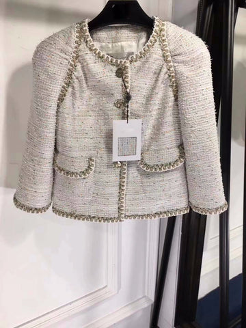 2018 women casaco feminino elegant tweed ladies chaqueta mujer amazing jaqueta feminina plus size women jacket 5xl 6xl jaqueta