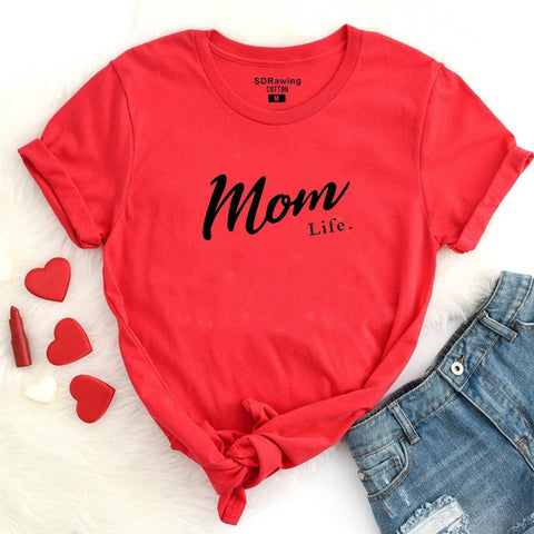 Harajuku Mom Life Shirt Mothers Day Gift Womens T Shirt Mom Life Tee Graphic Tees summer casual Female Tops drop ship