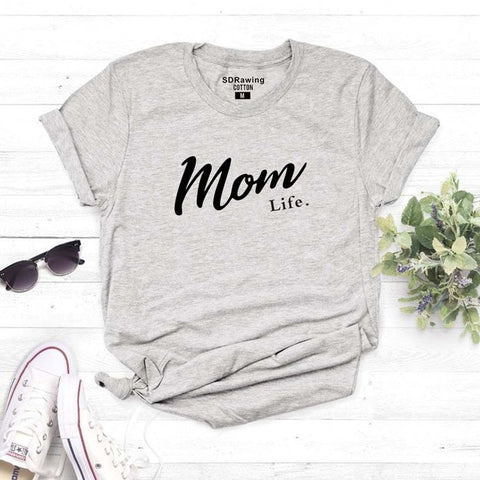 Harajuku Mom Life Shirt Mothers Day Gift Womens T Shirt Mom Life Tee Graphic Tees summer casual Female Tops drop ship