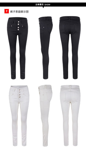 Women Velvet Jeans Denim Pant 2019 Winter Female Sexy Elastic Stretch Thick Warm Skinny Velvet Denim Pencil Pants Jeans Trousers
