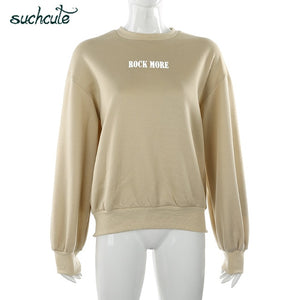 SUCHCUTE Women's Hoodies Neon Green Casual Lose Weight Hoody Top Sudadera Mujer Kpop O-Neck Autumn 2019 Female Gothic Sweatshirt