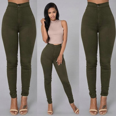 CUHAKCI Skinny Jeans Woman High Waist Winter Denim Wash Plus Push Up Trousers Bodycon White Green Blue Black Pencil Pants Female