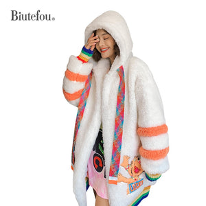 2019 Winter velvet coats fashion sequins ribbon women thick jackets