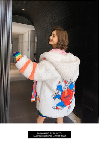 2019 Winter velvet coats fashion sequins ribbon women thick jackets