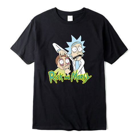 High quality funny tshirt 100% cotton crewneck rick and morty printed men tshirt casual knitted mens t-shirt tops tee shirt men