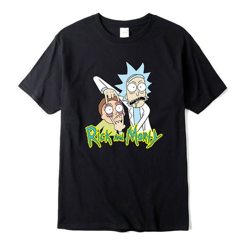 High quality funny tshirt 100% cotton crewneck rick and morty printed men tshirt casual knitted mens t-shirt tops tee shirt men