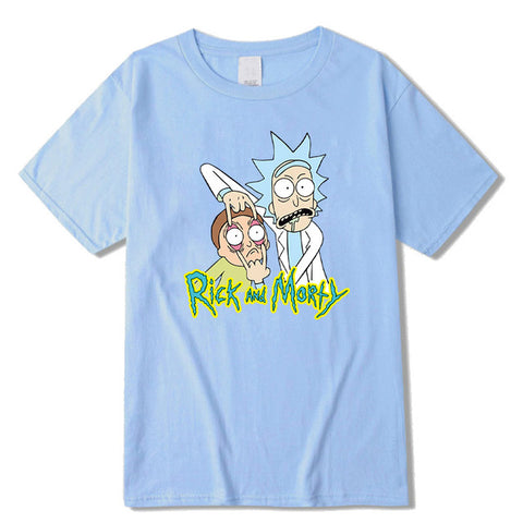 High quality funny tshirt 100% cotton crewneck rick and morty printed men tshirt casual knitted mens t-shirt tops tee shirt men