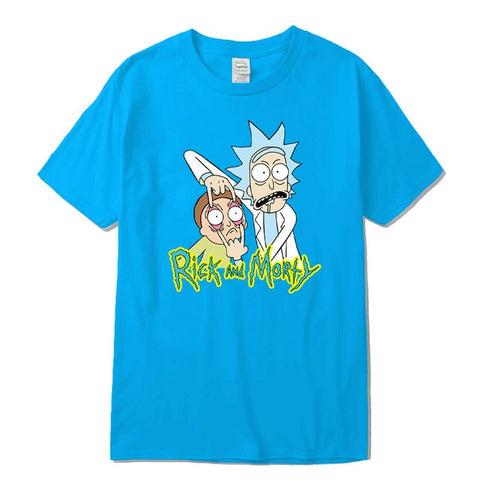High quality funny tshirt 100% cotton crewneck rick and morty printed men tshirt casual knitted mens t-shirt tops tee shirt men