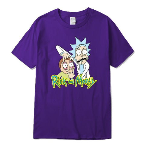 High quality funny tshirt 100% cotton crewneck rick and morty printed men tshirt casual knitted mens t-shirt tops tee shirt men