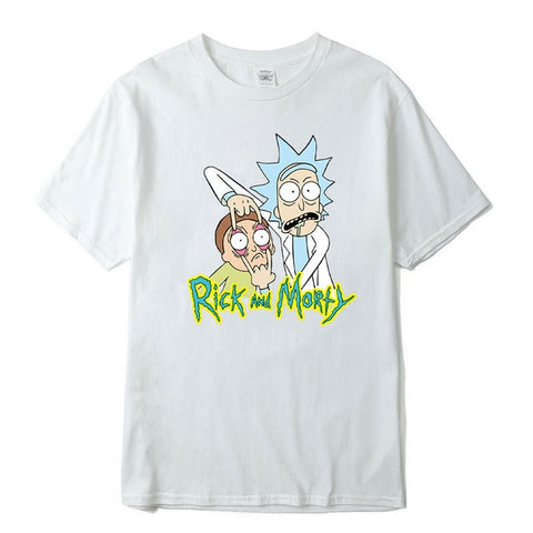 High quality funny tshirt 100% cotton crewneck rick and morty printed men tshirt casual knitted mens t-shirt tops tee shirt men