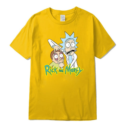 High quality funny tshirt 100% cotton crewneck rick and morty printed men tshirt casual knitted mens t-shirt tops tee shirt men
