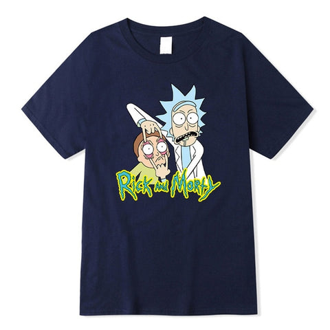 High quality funny tshirt 100% cotton crewneck rick and morty printed men tshirt casual knitted mens t-shirt tops tee shirt men