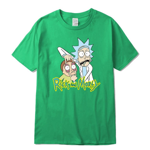 High quality funny tshirt 100% cotton crewneck rick and morty printed men tshirt casual knitted mens t-shirt tops tee shirt men