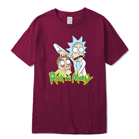 High quality funny tshirt 100% cotton crewneck rick and morty printed men tshirt casual knitted mens t-shirt tops tee shirt men