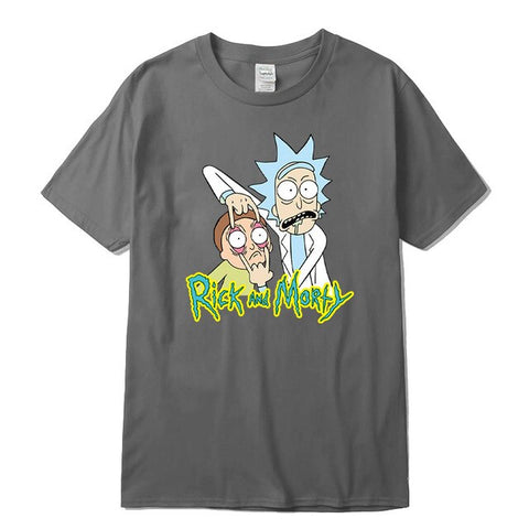 High quality funny tshirt 100% cotton crewneck rick and morty printed men tshirt casual knitted mens t-shirt tops tee shirt men