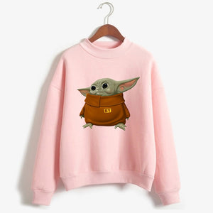Mandalorian Sweatshirt Women Star Wars Baby Yoda Space Opera TV Series Hoodies Harajuku Science Fiction Movies Female Clothes