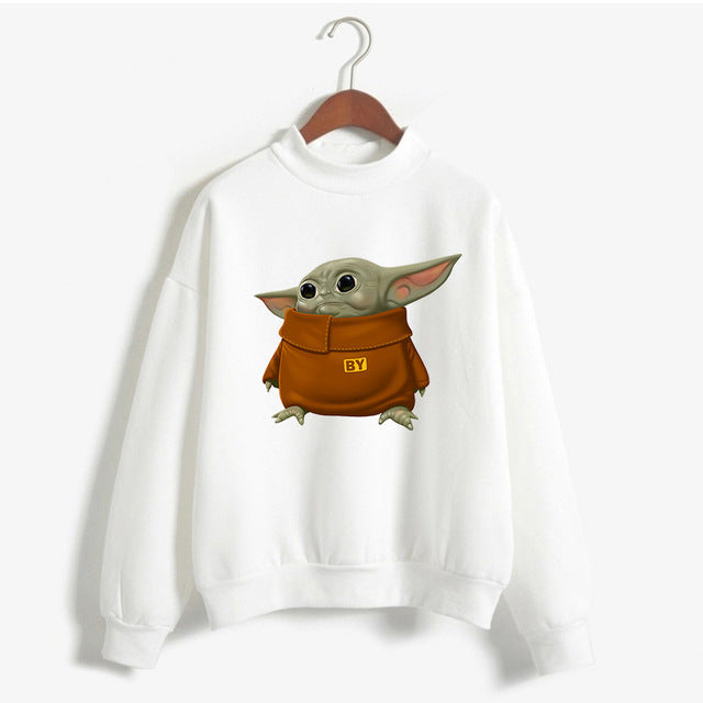 Mandalorian Sweatshirt Women Star Wars Baby Yoda Space Opera TV Series Hoodies Harajuku Science Fiction Movies Female Clothes
