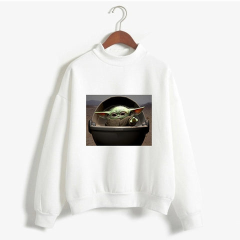 Mandalorian Sweatshirt Women Star Wars Baby Yoda Space Opera TV Series Hoodies Harajuku Science Fiction Movies Female Clothes