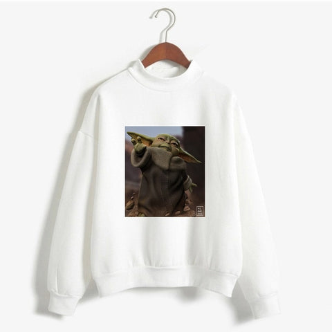 Mandalorian Sweatshirt Women Star Wars Baby Yoda Space Opera TV Series Hoodies Harajuku Science Fiction Movies Female Clothes