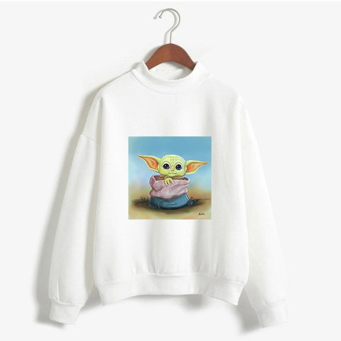 Mandalorian Sweatshirt Women Star Wars Baby Yoda Space Opera TV Series Hoodies Harajuku Science Fiction Movies Female Clothes