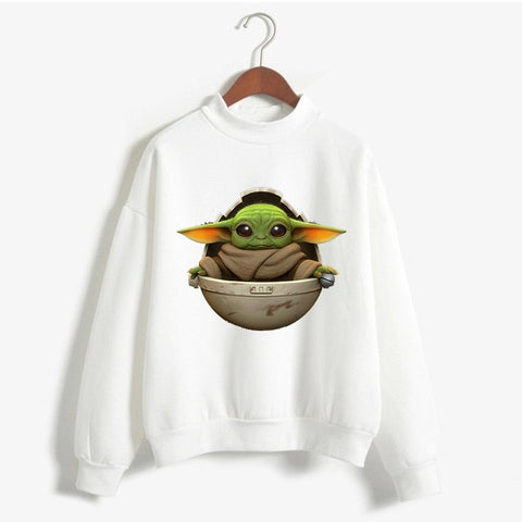 Mandalorian Sweatshirt Women Star Wars Baby Yoda Space Opera TV Series Hoodies Harajuku Science Fiction Movies Female Clothes