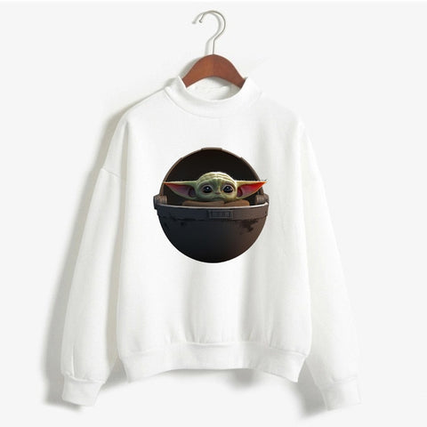 Mandalorian Sweatshirt Women Star Wars Baby Yoda Space Opera TV Series Hoodies Harajuku Science Fiction Movies Female Clothes