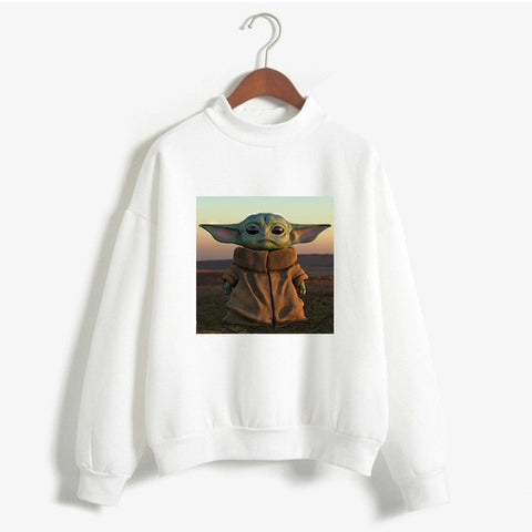 Mandalorian Sweatshirt Women Star Wars Baby Yoda Space Opera TV Series Hoodies Harajuku Science Fiction Movies Female Clothes