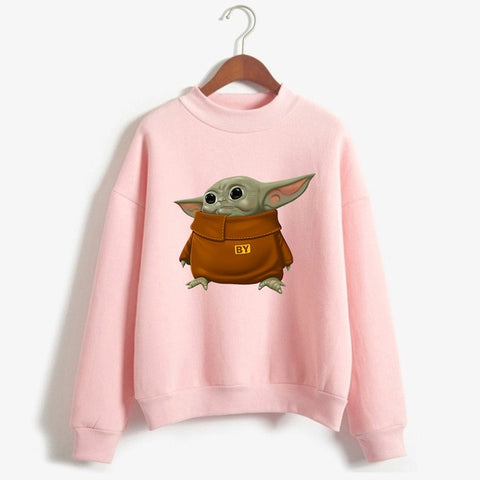 Mandalorian Sweatshirt Women Star Wars Baby Yoda Space Opera TV Series Hoodies Harajuku Science Fiction Movies Female Clothes