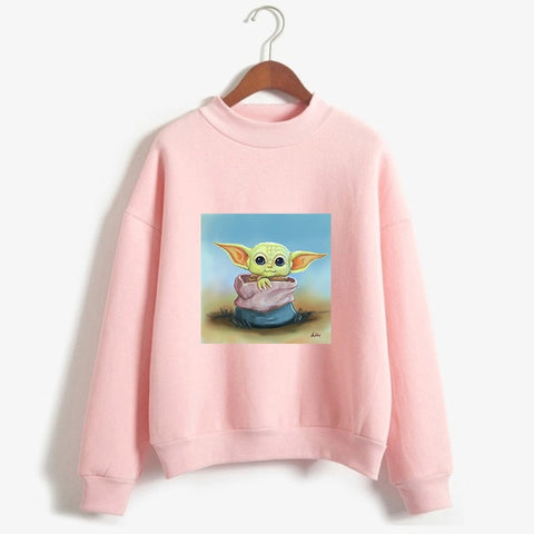 Mandalorian Sweatshirt Women Star Wars Baby Yoda Space Opera TV Series Hoodies Harajuku Science Fiction Movies Female Clothes