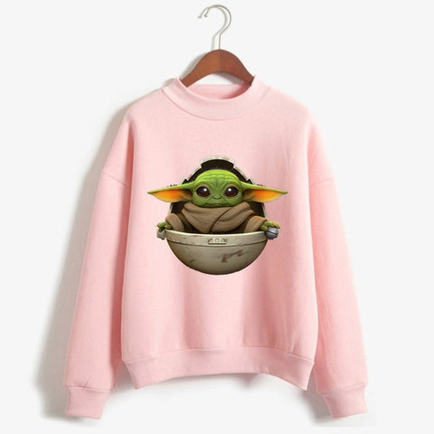 Mandalorian Sweatshirt Women Star Wars Baby Yoda Space Opera TV Series Hoodies Harajuku Science Fiction Movies Female Clothes
