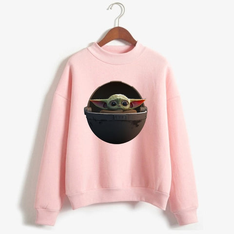Mandalorian Sweatshirt Women Star Wars Baby Yoda Space Opera TV Series Hoodies Harajuku Science Fiction Movies Female Clothes