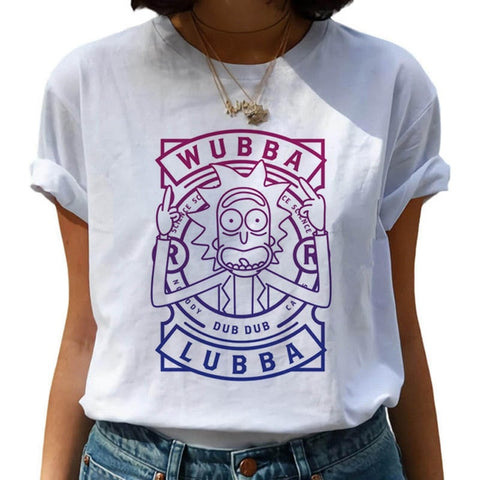 New Rick and Morty Funny Cartoon T Shirt Women Harajuku Ricky N Morty Ullzang T-shirt 90s Graphic Tshirt Fashion Top Tees Female