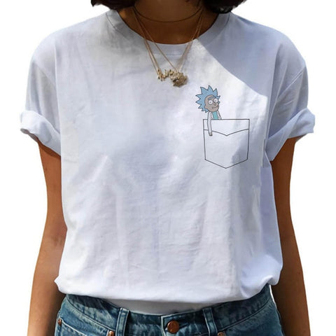New Rick and Morty Funny Cartoon T Shirt Women Harajuku Ricky N Morty Ullzang T-shirt 90s Graphic Tshirt Fashion Top Tees Female