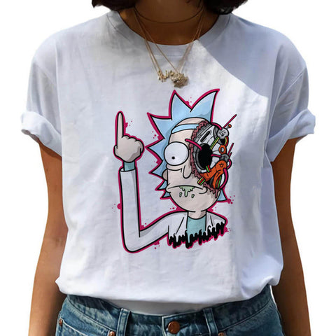 New Rick and Morty Funny Cartoon T Shirt Women Harajuku Ricky N Morty Ullzang T-shirt 90s Graphic Tshirt Fashion Top Tees Female