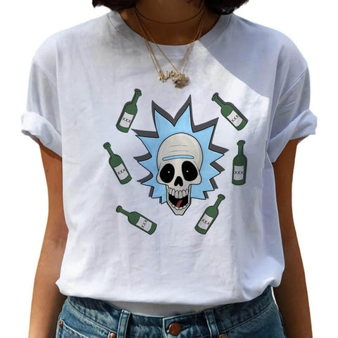 New Rick and Morty Funny Cartoon T Shirt Women Harajuku Ricky N Morty Ullzang T-shirt 90s Graphic Tshirt Fashion Top Tees Female