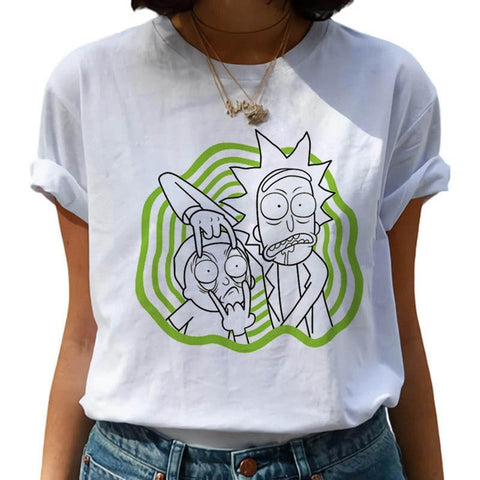 New Rick and Morty Funny Cartoon T Shirt Women Harajuku Ricky N Morty Ullzang T-shirt 90s Graphic Tshirt Fashion Top Tees Female