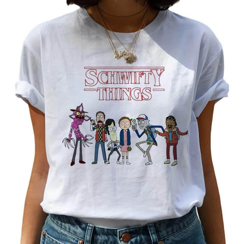 New Rick and Morty Funny Cartoon T Shirt Women Harajuku Ricky N Morty Ullzang T-shirt 90s Graphic Tshirt Fashion Top Tees Female