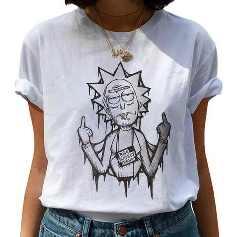 New Rick and Morty Funny Cartoon T Shirt Women Harajuku Ricky N Morty Ullzang T-shirt 90s Graphic Tshirt Fashion Top Tees Female